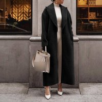 Clothing Warm Plush Coat Female Lapel Long Sleeved Jacket Autumn Winter Outerwear Formal & Casual