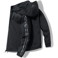 Men's Coat Spring And Autumn Hooded Loose Jacket Solid Color Loose Casual Blouse