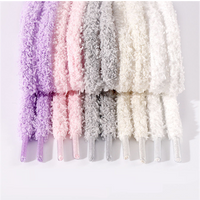 Shoe Accessories Shoes White Beige Bold Round Retro Shoelaces A Pair
