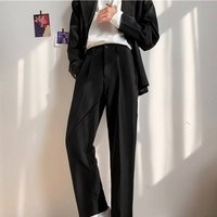 Clothing Summer Ins Simple Drop Feeling Small Suit Trousers Trend Loose Student Straight Wide Leg Casual Suit Trousers