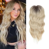Cross Border European American Hairpiece Hollow Mesh Lace Eight Character Bangs Water Wave Wig
