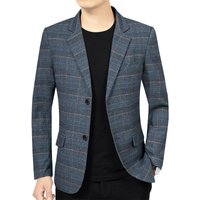 1 2024 Spring Autumn Style Middle aged Striped Business Casual Dad Outfit Single piece Blazer Suit Jacket