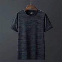 2025d Summer Thin Casual Sports T Shirt Stretchy Quick Dry Breathable Fitness Running Plus Short Sleeve