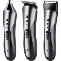 KEMEI 3 1 Electric Hair Clipper Nose Hair Trimmer & Beard Shaver Rechargeable Cordless Grooming Kit Stainless Steel Blades