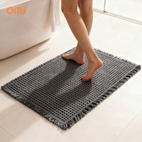 Hot Selling Bathroom Elastic Anti Slip Mat Home Carpet Waffle Quick Dry Floor Mat