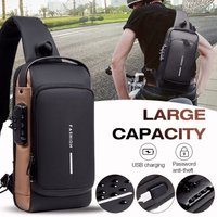 2023 new chest bag men’s business anti-theft shoulder bag technology USB lightweight outdoor men’s messenger chest bag