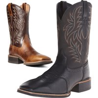 Men’s Shoes border high top embroidery retro carved stitching wide head western cowboy boots