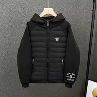 Clothing Streetwear Hooded Puffer Jacket Paris Letter Print Lightweight Quilted Coat