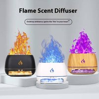 LED Flame Essential Oil Diffuser Aromatherapy & Humidifier Function Large Capacity USB Powered Quiet Operation Home