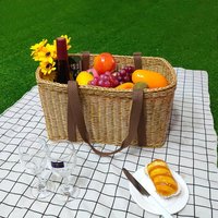 Rattan Woven Cloth Hand Basket Home Shopping Fruit And Vegetable Storage Basket Hand Woven Vegetable Basket