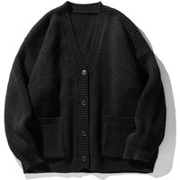 Clothing Thick needle heavy texture cardigan sweater versatile simple solid sweater coat