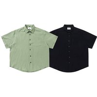 Ami Spring Summer Series Love Embroidery silhouette short sleeved shirt Everyday Fabulous oversized version alike