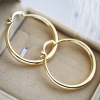 Wholesale Exaggerated Fashion Accessories Fashionable Simple Glossy Large Hoop Earrings Punk Nightclub European