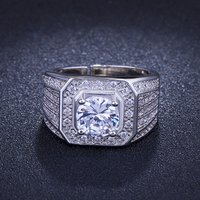 Business Dominant Full Diamond Internet Celebrity Trendy Adjustable Large Ring