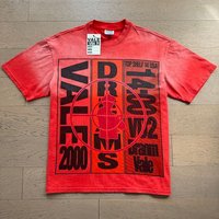 Vale Valley Retro Letter Print High Street Washed Distressed Summer Loose Casual Short sleeve T shirt Trendy