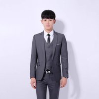 CT Suit Set Three-Piece Korean Style Formal Wear For Bank Insurance Office Groomsman Outfit Men's Clothing 23