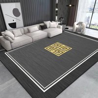 Living Room Rug Large Rug Abstract Geometric Pattern Bedroom Rug Plush Pile Washable Thickened Underlay Bedside Rug Home Decor Rug