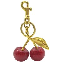 Cherry Bag Charm Cherry Keychain Accessory Purse Charm,Rainbow wood cute wishing rabbit bag pendant small gift female bag accessories