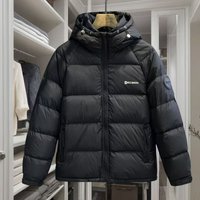  Winter Hooded Cotton Jacket Thickened Warm Coat Cold Weather Casual Loose Fit Solid Black