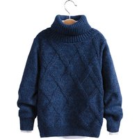 Children's Turtleneck Children's Thick And Fluffy Autumn And Winter Pullover Baby Base Shirt