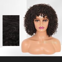 Wig head cover female chemical fiber high temperature silk small roll caterpillar long curly hair head cover