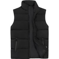 Quilted Vest – Thickened Polyester Puffer Sleeveless Jacket Oversized Fit Side Pockets Streetwear Layering Piece