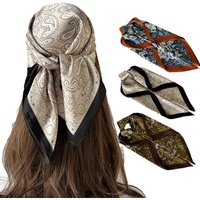 Summer Silk Scarves European American Style Small 70x70cm Square Fashionable Headscarves Neck Scarves Headbands Shawls