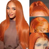 Long Straight Lace Wig European American Style Rade Center Parted Synthetic Hair Extension