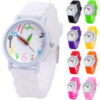 Yamaler Fashion Children Kids Arabic Numerals Pencil Analog Display Quartz Wrist Watch