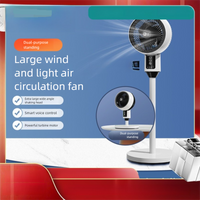 Air Circulator Fan – Voice Control & Remote Ultra Quiet Standing/Desk Fan For Home 3D Oscillation 12-Speed Adjustable (Floor & Table Use)