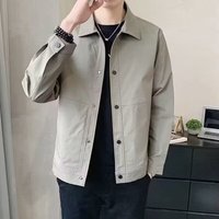 Men’s Thin Jacket, Youth Slim Fit, Handsome And Casual, Solid Color Jacket, Lapel, Versatile Men’s Clothing