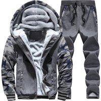 Thick Fleece Hoodie Suit Sports Casual Coat