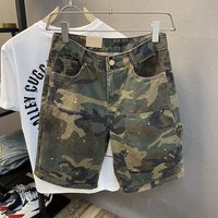 Heavyweight Camouflage Cargo Shorts Summer Trendy Straight Leg Casual Five Point Pants