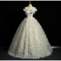 Elegant One Shoulder Evening Dress Puffy Skirt Formal Gown Hosting Ceremonies & Vocal Performances