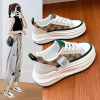 Women's Shoes New Women's Shoes Thick Soled Casual Sports Shoes Mesh Breathable White Shoes Thin Lace Up Women's Shoes