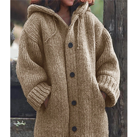 clothing sweater cardigan knitted sweater mid length coat sweater