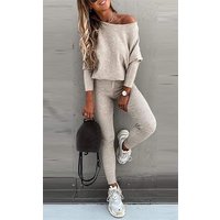  Drawstring Jogger Set – Oversized Drop Shoulder Sweatpants & Hoodie 