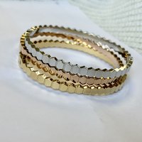 Women’s Jewelry Set Fashion Honeycomb Hexagonal Geometric Bracelet Narrow Version Geometric Hexagonal Honeycomb Stainless Steel Bracelet