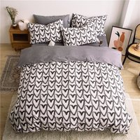 Bedding Duvet Cover Romantic Heart Printed Bedding Soft Polyester