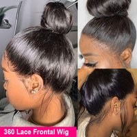 hot selling 30 Inch 13×4 Transparent Front Wigs Brazilian Straight Glueless 360 Human Hair Lace Frontal Wig for Black Women