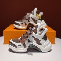 Arch Shaped Bridge Sole Trendy Sneakers Spring Summer Autumn Winter Super Hot Street Style Dad Shoes Round Toe Mesh Upper Ivory