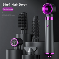New 5 In 1 Electric Hot Air Brush Multifunctional Hair Straightener Negative Ion Curler Blow Dryer Styling Set 2024 popular
