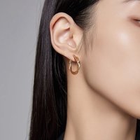 Vintage Twisted Metal Earrings - Light Luxury Minimalist Jewelry (925 Silver Hypoallergenic Dainty Stud Design)