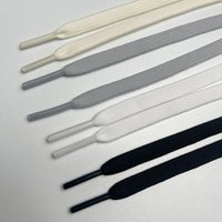 8mm Double Layer Hollow Flat Shoelaces White Stripes Suitable Casual Shoes Sneakers