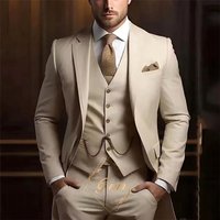 Clothing Premium Suit 3 Piece Set Slim Fit Wedding & Formal Blazer Vest & Pants