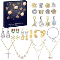 Home & Garden Christmas Gift Countdown Calendar Advent Jewelry Blind Box Earrings Necklace Bracelet Gift Box Jewelry