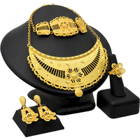 jewelry set bride necklace bracelet earrings ring four pieces Set