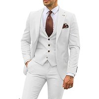 suit three piece slim fitting tailcoat grooms banquet dress