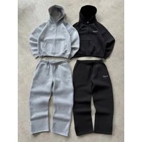 Cross Border Trendy Hooded Print Tracksuit Set Pin Design Autumn Winter Comfortable Casual