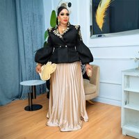 Elegant Plus Two Piece Dress Set Blazer – V Neck Long Sleeve Line Skirt Office & Formal Occasions